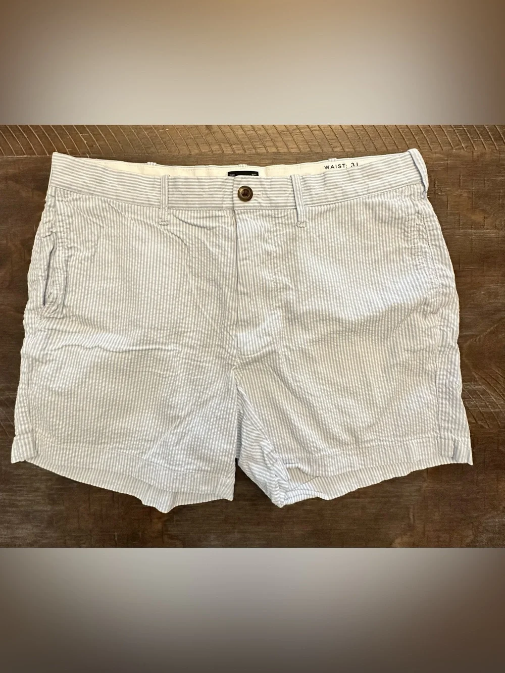 J.Crew white & blue striped shorts size 31 #preppy #summer